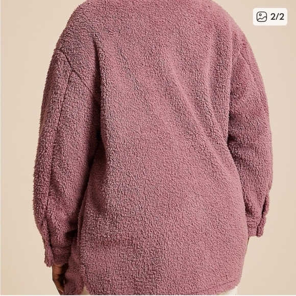 Maurices Plush Mauve Or Tan Sherpa Jacket - Picture 2 of 4